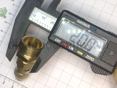 Béc phun nước rửa xe đồng thau 1 lỗ ren ngoài 21 có điều chỉnh