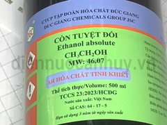 Cồn lạnh Ethanol CH3CH2OK Đức giang lọ 500ml (10 lọ/thùng)