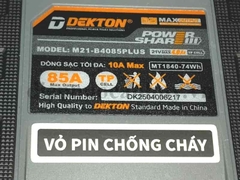 Khối pin chân phổ thông, dòng xả cao dekton 21V 4.0 Ah M21-B4085PLUS