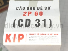 Cầu dao 2P 60A KHÔNG đảo chiều đế sứ Vinakip Cực đúc CD 31