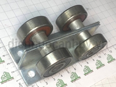 Bánh xe cửa lùa sắt 4 bánh phi 37 U6