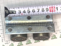 Bánh xe cửa lùa sắt 4 bánh phi 37 U6