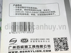 Kìm tuốt dây điện tự động (đa năng) Berry 31008205 (6 cái/hộp) - có thể tuốt đến dây 6mm, tự động không làm đứt sợi đồng