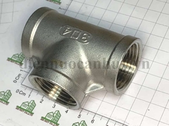 Tê inox 304 xịn ren trong DN25 (34mm) - dùng cho ren 1 inch