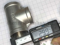 Tê inox 304 xịn ren trong DN25 (34mm) - dùng cho ren 1 inch