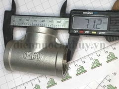 Tê inox 304 xịn ren trong DN25 (34mm) - dùng cho ren 1 inch