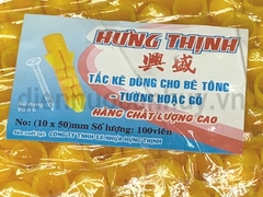 Tắc kê nở nhựa vàng 10 (1000 cái/lốc; 100 cái/túi)