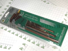 Bộ lục giác 9 thanh dài, đầu bi Berry - mầu nâu, xịn