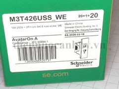 Hạt Ổ cắm đơn 2 chấu 16A Schneider dòng sản phẩm AvatarOn A , size S M3T426USS_WE
