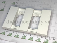 Mặt 2 thiết bị dạng chữ nhật Schneider dòng AvatarOn A M3T02P_WE khung nhựa, lắp vừa đế âm sino