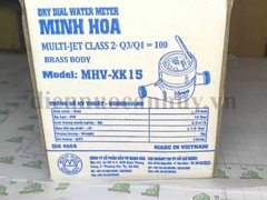Đồng hồ nước Minh Hòa ống 21 mm (DN15) MHV - XK 15 - chất liệu bằng sắt, có kiểm định nhà máy