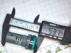 Đèn báo tủ điện schneider D22 màu lục 220V AC XA2EVM3LC