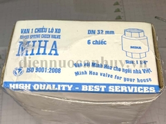 Van 1 chiều lò xo đồng MIHA PN16 DN32 ren 1 1/4 inch (cho ống 40mm)