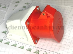 ổ cắm công nghiệp cố định, gắn mặt 4 lỗ 4x32A IP44 - MD124.OC.4X32
