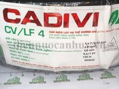 dây điện đơn cứng 7 sợi  Cadivi 1x4.0 CV 0.6-1kV đen