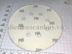 Ráp tròn dính vải trắng độ nhám P60 phi 180 phù hợp mài phá, tường nhà