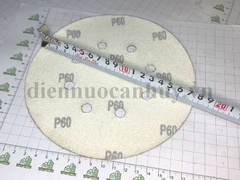 Ráp tròn dính vải trắng độ nhám P60 phi 180 phù hợp mài phá, tường nhà