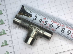 Tê inox ren ngoài lệch vế inox 304 DN15 phù hợp cho đầu nối dây cấp nước với tường lõm