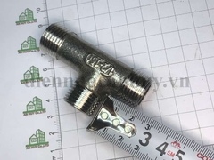 Tê inox ren ngoài lệch vế inox 304 DN15 phù hợp cho đầu nối dây cấp nước với tường lõm