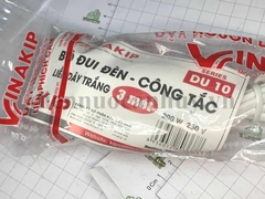Bộ đui đèn công tắc liền dây 200W 3m Trắng - Vinaakip DU 33 (20 cái/thùng)