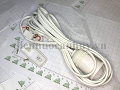 Bộ đui đèn công tắc liền dây 200W 5m Trắng - Vinaakip tiện lợi, đã bao gồm đui phích, công tắc
