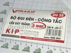 Bộ đui đèn công tắc liền dây 200W 5m Trắng - Vinaakip tiện lợi, đã bao gồm đui phích, công tắc