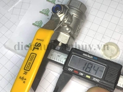 Van bi inox 304 tay gạt 2PC DN15 (1/2