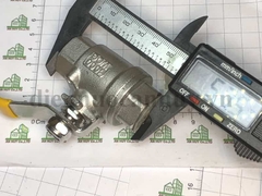 Van bi inox 304 tay gạt 2PC DN15 (1/2