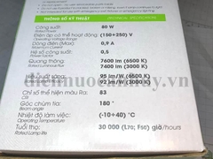 Bóng LED Bulb  dạng trụ Rạng đông - TR135/80W E27 6500K