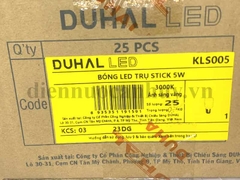 Đèn led trụ nhỏ E27 Stick 5W vàng - Duhal KLS0053