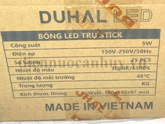 Đèn led trụ nhỏ E27 Stick 5W Trắng - Duhal KLS0056