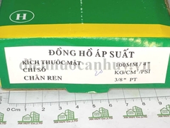 Đồng hồ đo áp suất mặt không dầu phi 100 dải đo 0 - 20 kg/cm2 LiGi