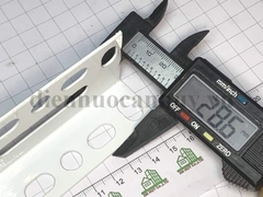 Sắt V lỗ giá kệ Trắng 3x5cm - dài 2m