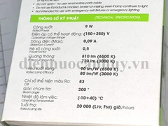 Bóng đèn tròn rạng đông 9W A60N1/9W.H E27 S 6500K trắng