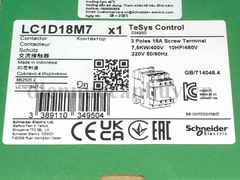 Khởi động từ 18A Schneider CONT 18A 1NC+1NO 220V 50/60  3P 18A LC1E2510M5