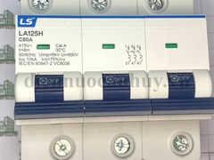 Áp tô mát LS MCB LA125H 3P 80A dòng ddienj phá hủy 10kA