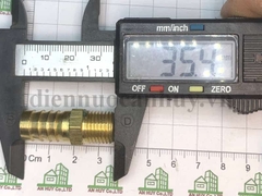 Nối đuôi chuột đồng ren Ngoài 13 ống 12 mm DN8 (1/4