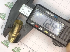 Nối đuôi chuột đồng ren Ngoài 13 ống 12 mm DN8 (1/4