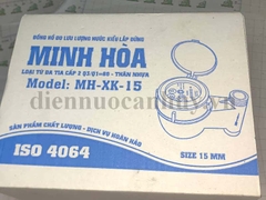 Đồng hồ nước nhựa Minh Hòa đa tia cấp B - lắp lắp đứng MH-XH 15