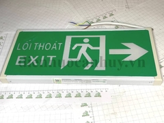 Đèn exit chỉ hướng 2 mặt 1 phía có kiểm định Tuoning -