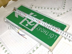 Đèn exit chỉ hướng 2 mặt 1 phía có kiểm định Tuoning -
