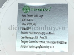 Đèn sự cố âm trần lỗ mở phi 110 tích điện 2.5 giờ có kiểm định Chungmei đài loan - E7W-TD