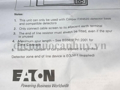 Module (mô đun) cho đầu báo thường kèm điện trở, có kiểm định - Cooper MIU872