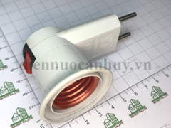 Đui liền phích cắm có công tắc mầu trắng, tiện dụng làm bóng đèn ngủ Vinakip DU27
