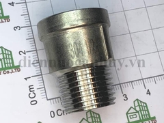 Lo inox 304 - xịn có vành, tròn dài đường kính danh nghĩa DN15 ren cỡ 1/2