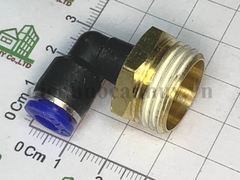 Đầu cút nối nhanh khí nén PL Xanh - ren ngoài 21 ống 6
