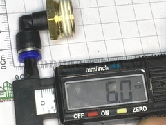 Đầu cút nối nhanh khí nén PL Xanh - ren ngoài 21 ống 6