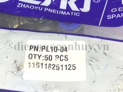 Đầu cút nối nhanh khí nén PL Xanh - ren ngoài 21 ống 10