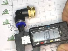 Đầu cút nối nhanh khí nén PL Xanh - ren ngoài 21 ống 10