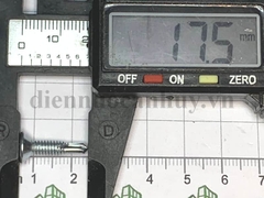 Vít ren mịn dài 1.5cm mầu trắng đầu tự khoan đuôi cá